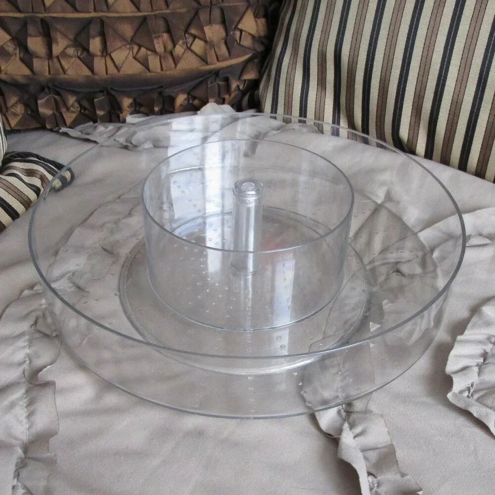 clear acrylic lazy Susan bowl